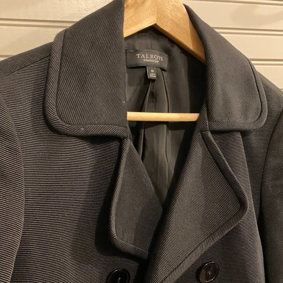 Talbots Double Breasted Black Jacket Size 10 - Picture 1 of 8